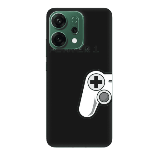 Oppo RENO 14 Player 1 Black Colored Silicone TPU Θήκη